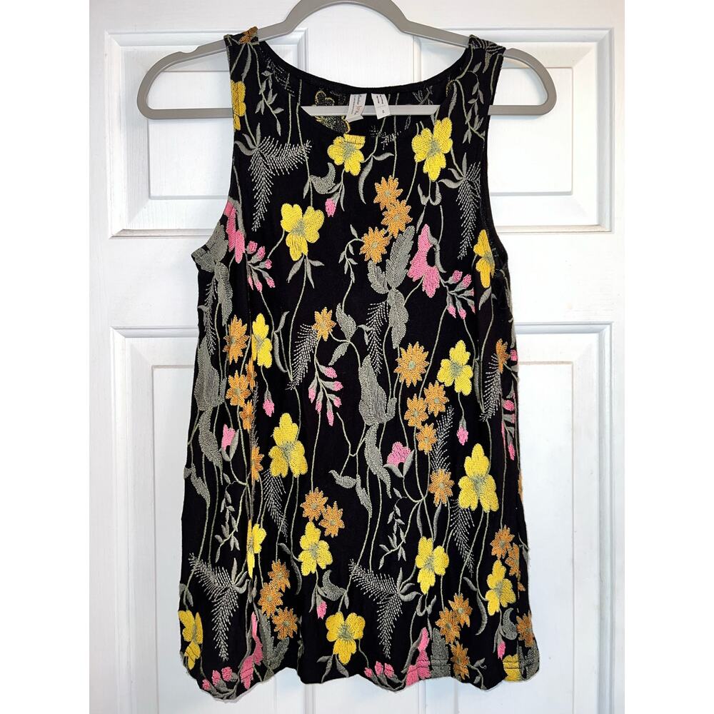 Anthropologie Meadow Rue Sleeveless Floral Top - size XS